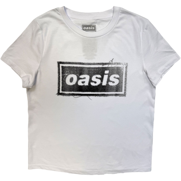 Oasis - Thread Logo Lady Wht T-Shirt i gruppen MERCH / Klær / T-skjorter hos Bengans Skivbutik AB (5685494r)