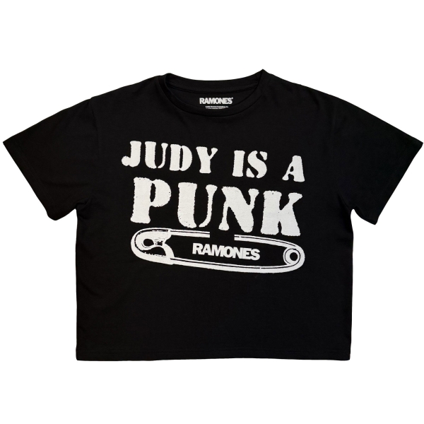 Ramones - Judy Is A Punk Lady Bl Crop Top i gruppen MERCH / Klær / Crop tops hos Bengans Skivbutik AB (5685513r)