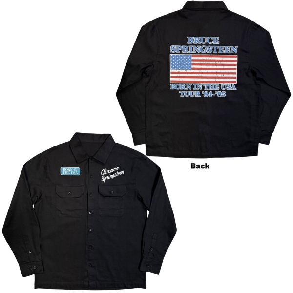 Bruce Springsteen - Born In The Usa Flag Uni Bl Casual Shirt i gruppen MERCHANDISE / Skjorte / / hos Bengans Skivbutik AB (5686954r)