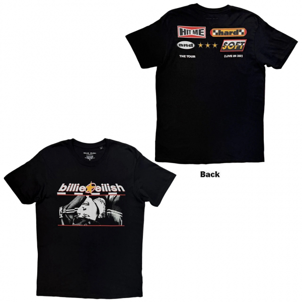 Billie Eilish - Racer Graphic Uni Bl T-Shirt i gruppen MERCHANDISE / T-shirt / Nyheter / Pop-Rock hos Bengans Skivbutik AB (5690216r)