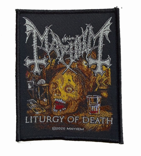 Mayhem - Patch Liturgy Of Death (10 Cm X 7,8 i gruppen MERCHANDISE / Accessoarer / Kommende / Metal hos Bengans Skivbutik AB (5691955)