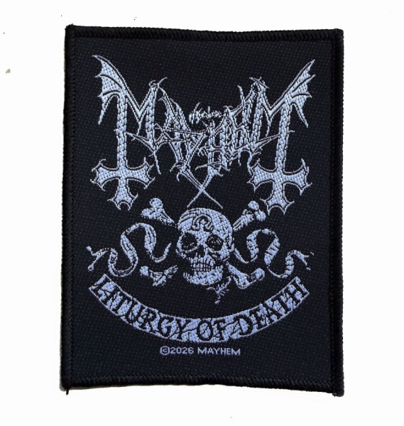 Mayhem - Patch Skull Omega (10,2 Cm X 8 Cm) i gruppen MERCHANDISE / Accessoarer / Kommende / Metal hos Bengans Skivbutik AB (5691956)
