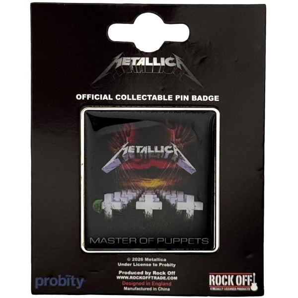 Metallica - Master Of Puppets Pin Badge i gruppen MERCH / Tilbehør / Pins & buttons hos Bengans Skivbutik AB (5692774)