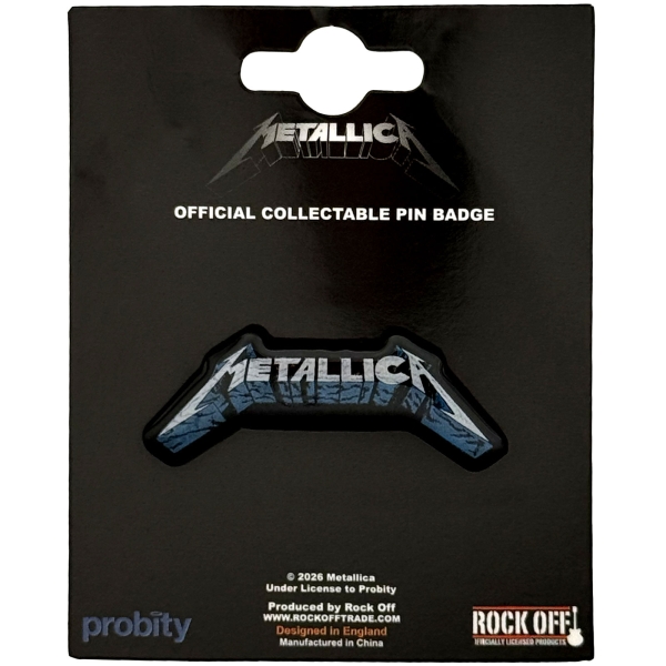 Metallica - Blue Shadow Logo Pin Badge i gruppen MERCHANDISE / Pin-Button Badge / / hos Bengans Skivbutik AB (5692775)