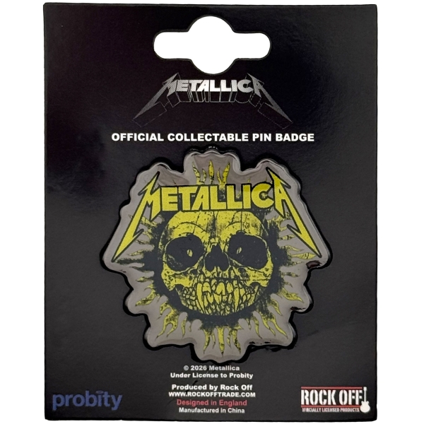 Metallica - Sun Mono Pin Badge i gruppen MERCHANDISE / Pin-Button Badge / / hos Bengans Skivbutik AB (5692780)