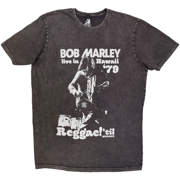 Bob Marley - Hawaii Stone Wash Uni Char T-Shirt i gruppen MERCHANDISE / T-shirt / Nyheter / Reggae hos Bengans Skivbutik AB (5692979r)