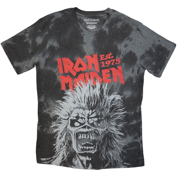 Iron Maiden - Jumbo Scream Head Uni Bl Dip-Dye T-Shirt i gruppen MERCHANDISE / T-shirt / Nyheter / Metal hos Bengans Skivbutik AB (5692997r)