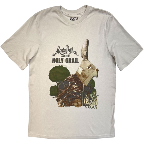 Monty Python - Trojan Rabbit Uni Grey T-Shirt i gruppen MERCHANDISE / T-shirt / Nyheter / Film-Musikkkal hos Bengans Skivbutik AB (5693010r)