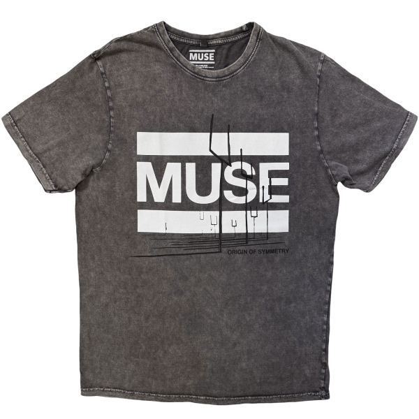 Muse - Origin Of Symmetry Stone Wash Uni Char T-Shirt i gruppen MERCHANDISE / T-shirt / Nyheter / Pop-Rock hos Bengans Skivbutik AB (5693011r)