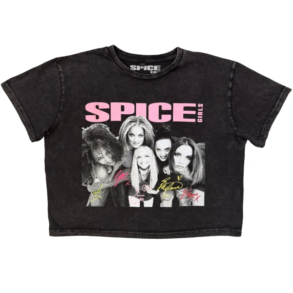 Spice Girls - Canada Stone Wash Lady Char Crop Top i gruppen MERCHANDISE / T-shirt / Nyheter / Pop-Rock hos Bengans Skivbutik AB (5693025r)