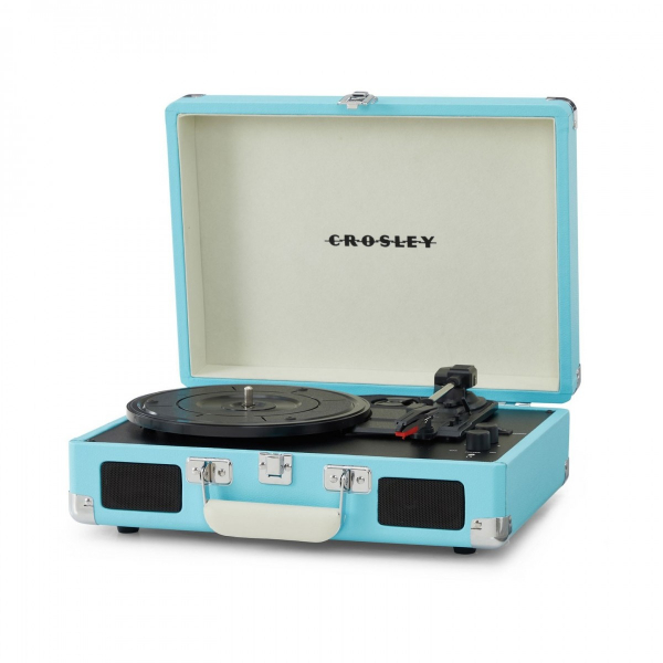 Vinylspelare - Cruiser Plus Deluxe Portable Turntable - Now With Bluetooth Out (Turquoise) i gruppen Utstyr & tilbehør / Platespillere hos Bengans Skivbutik AB (5693698)
