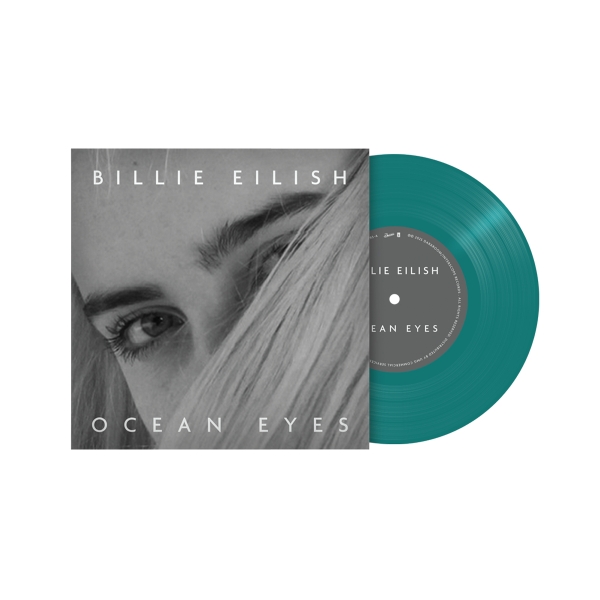 Billie Eilish - Ocean Eyes (Translucent Turquoise Vinyl/Single) i gruppen VINYL / Pop-Rock hos Bengans Skivbutik AB (5693821)