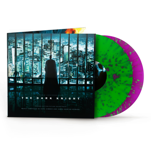 Hans Zimmer & James Newton Howard - The Dark Knight (Original Motion Picture Soundtrack) Neon Purple Green Splatter i gruppen VINYL / Kommende / Pop-Rock hos Bengans Skivbutik AB (5693924)