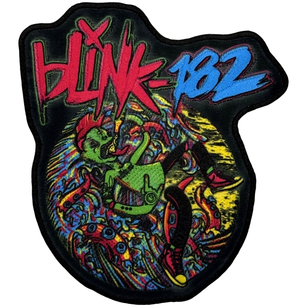 Blink-182 - Overboard Event Woven Patch i gruppen MERCH / Tilbehør / Tøymerker hos Bengans Skivbutik AB (5694783)
