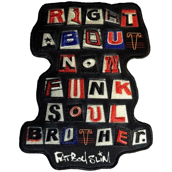 Fatboy Slim - Funk Soul Brother Woven Patch i gruppen MERCH / Tilbehør / Tøymerker hos Bengans Skivbutik AB (5694814)