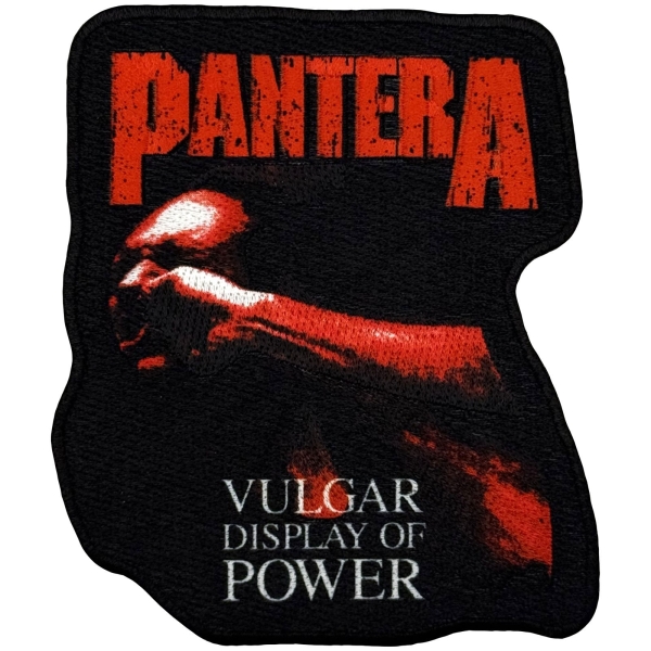 Pantera - Red Vulgar Woven Patch i gruppen MERCH / Tilbehør / Tøymerker hos Bengans Skivbutik AB (5694897)