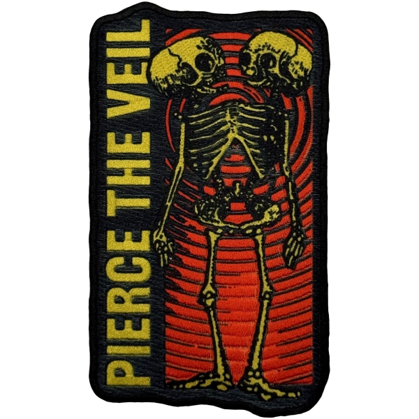 Pierce The Veil - Wavy Skeleton Woven Patch i gruppen MERCH / Tilbehør / Tøymerker hos Bengans Skivbutik AB (5694919)