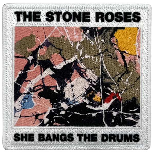 The Stone Roses - She Bangs The Drum Woven Patch i gruppen MERCHANDISE / Tøypatch /  /  hos Bengans Skivbutik AB (5694937)