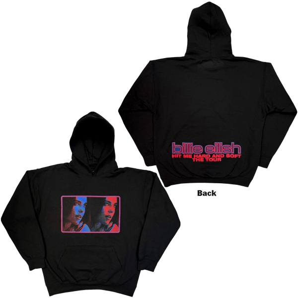 Billie Eilish - Hit Me Hard And Soft Tour Uni Bl Hoodie i gruppen MERCHANDISE / Hoodies / Nyheter / Pop-Rock hos Bengans Skivbutik AB (5695014r)