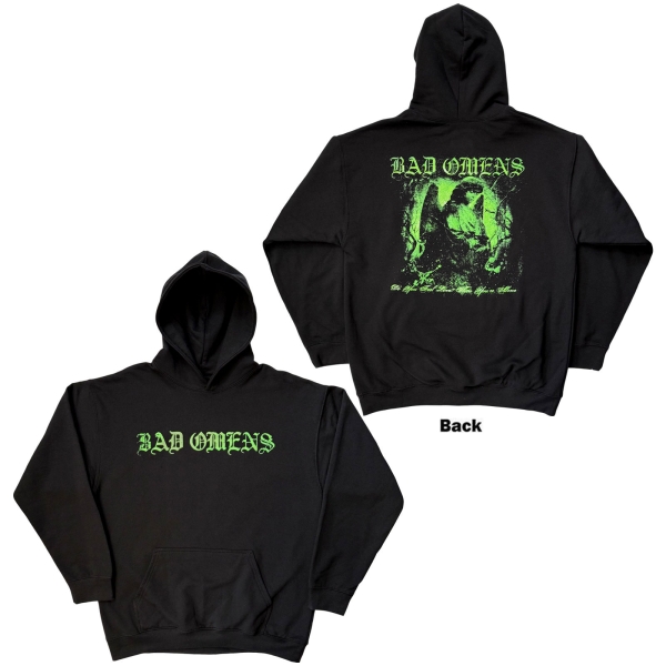 Bad Omens - Green Angel Uni Bl Hoodie i gruppen MERCHANDISE / Hoodies / Nyheter / Metal hos Bengans Skivbutik AB (5695016r)