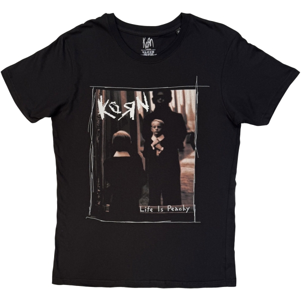 Korn - Life Is Peachy Scribbles Uni Bl T-Shirt i gruppen MERCH / Klær / T-skjorter hos Bengans Skivbutik AB (5695033r)