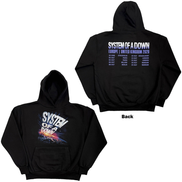 System Of A Down - Admat Tour 26 Uni Bl Hoodie i gruppen MERCHANDISE / Hoodies / Nyheter / Metal hos Bengans Skivbutik AB (5695339r)