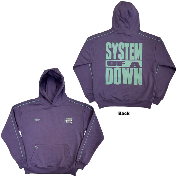 System Of A Down - London Event Tour 26 Uni Purp Hoodie i gruppen MERCHANDISE / Hoodies / Nyheter / Metal hos Bengans Skivbutik AB (5695342r)