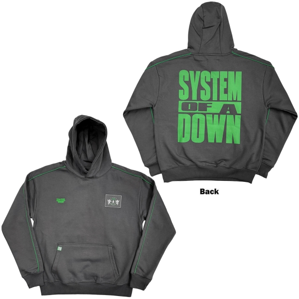 System Of A Down - Warsaw Event Tour 26 Uni Grey Hoodie i gruppen MERCHANDISE / Hoodies / Nyheter / Metal hos Bengans Skivbutik AB (5695343r)