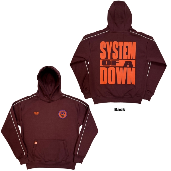System Of A Down - Dusseldorf Event Tour 26 Uni Maroon Hoodie i gruppen MERCHANDISE / Hoodies / Nyheter / Metal hos Bengans Skivbutik AB (5695346r)