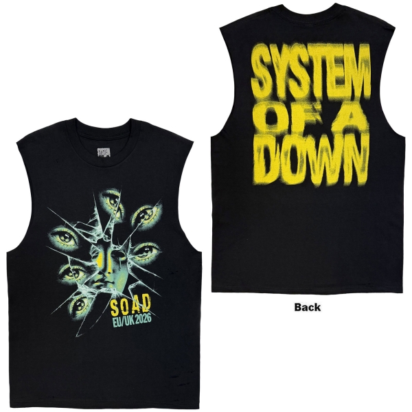 System Of A Down - Shattered Eyes Tour 26 Uni Bl Tank i gruppen MERCHANDISE / T-shirt / Nyheter / Metal hos Bengans Skivbutik AB (5695349r)