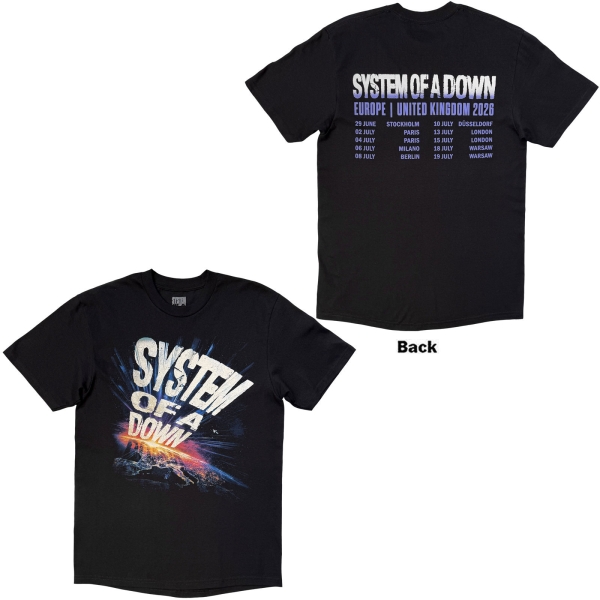 System Of A Down - Admat Tour 26 Uni Bl T-Shirt i gruppen MERCHANDISE / T-shirt / Nyheter / Metal hos Bengans Skivbutik AB (5695353r)