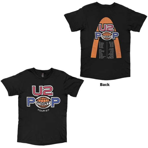 U2 - Popmart European Tour 97 Uni Bl T-Shirt i gruppen MERCH / Klær / T-skjorter hos Bengans Skivbutik AB (5695361r)