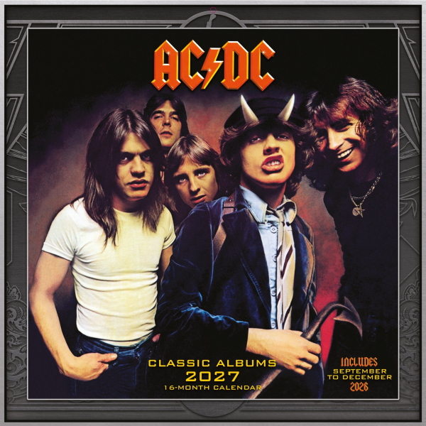 Ac/Dc - Albums 2027 30X30 Square Calendar i gruppen MERCH / Dingser / Kalendere hos Bengans Skivbutik AB (5696517)