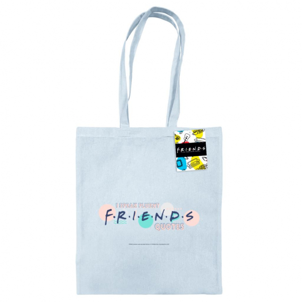 Friends - I Speak Fluent Pastel Blue Tote Bag i gruppen Kommande - alla format hos Bengans Skivbutik AB (5696526)