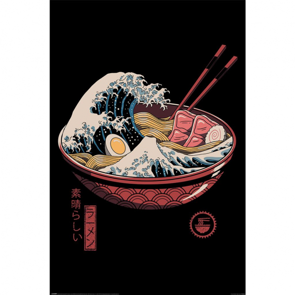 Vincent Trinidad - Great Ramen Wave Maxi Poster 91,5 X 61 Cm i gruppen MERCH / Plakater hos Bengans Skivbutik AB (5696554)