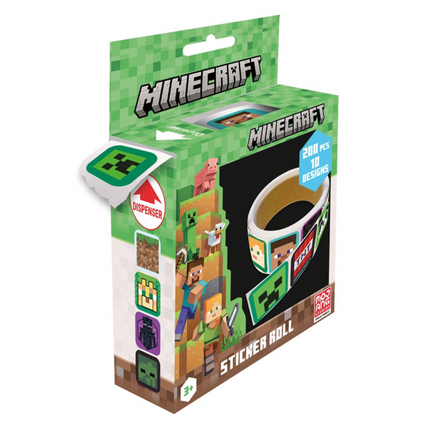 Minecraft - Squares Sticker Box i gruppen MERCH hos Bengans Skivbutik AB (5696589)