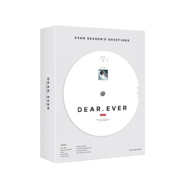 Evan - 2027 Seasons Greetings Dear. Ever + Postcard i gruppen MERCHANDISE / Merch / Kommende / K-Pop hos Bengans Skivbutik AB (5697255)