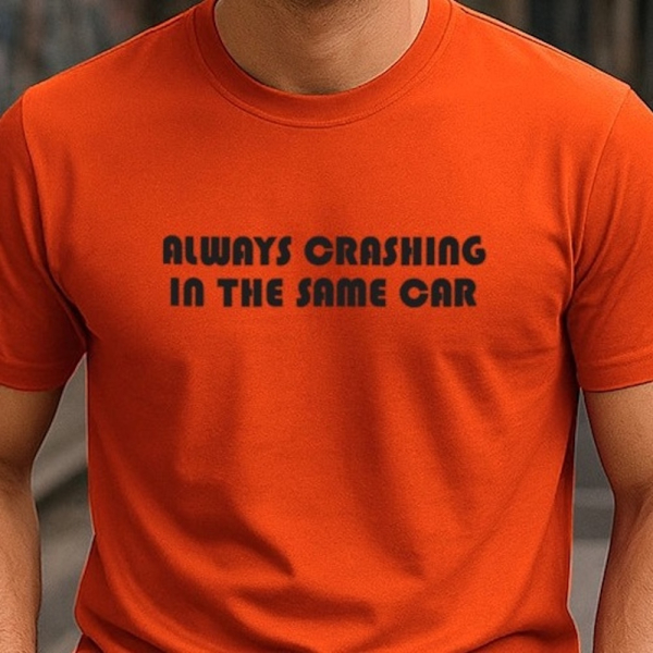 David Bowie - Always Crashing In The Same Car T-Shirt i gruppen MERCHANDISE / T-shirt / Nyheter / Pop-Rock hos Bengans Skivbutik AB (5697588r)