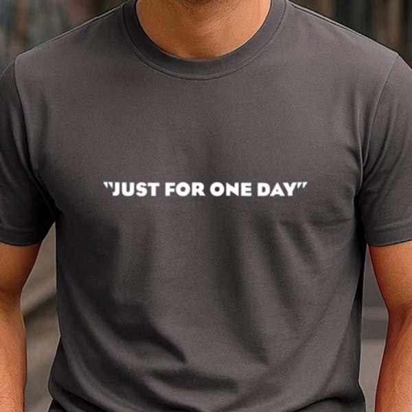 David Bowie - Just For One Day T-Shirt i gruppen MERCHANDISE / T-shirt / Nyheter / Pop-Rock hos Bengans Skivbutik AB (5697589r)