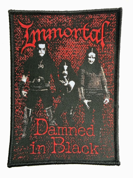 Immortal - Patch Damned In Black (12 X 8,6 Cm) i gruppen Kommande - alla format hos Bengans Skivbutik AB (5698000)