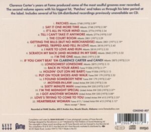 Carter Clarence - Fame Singles Volume 2 1970-73 i gruppen CD / Pop-Rock,RnB-Soul hos Bengans Skivbutik AB (631752)