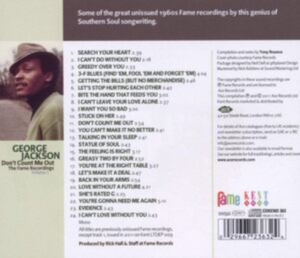 Jackson George - Don't Count Me Out: The Fame Record i gruppen CD hos Bengans Skivbutik AB (685350)
