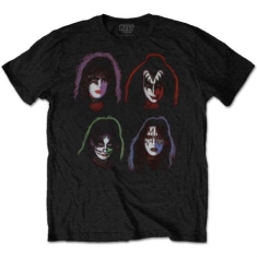 Kiss - Faces Uni Bl T-Shirt