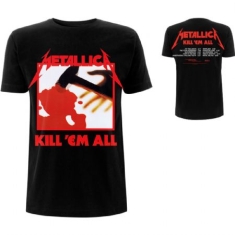 Metallica -  METALLICA UNISEX TEE: KILL 'EM ALL TRACKS (BACK PRINT) (L)