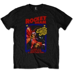 Elton John - ELTON JOHN UNISEX TEE: ROCKETMAN FEATHER
