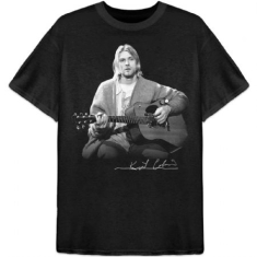 Kurt Cobain Unisex T-Shirt - Guitar Live Photo (Black)