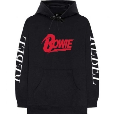 David Bowie -  UNISEX PULLOVER HOODIE: REBEL REBEL