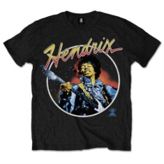 Jimi Hendrix/ Unisex Tee: Script Circle (2XL)
