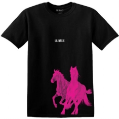 Lil Nas X -  Unisex T-Shirt: Pink Horses (S)