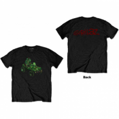 Gorillaz - Unisex T-Shirt: Group Green Geep (Back P
